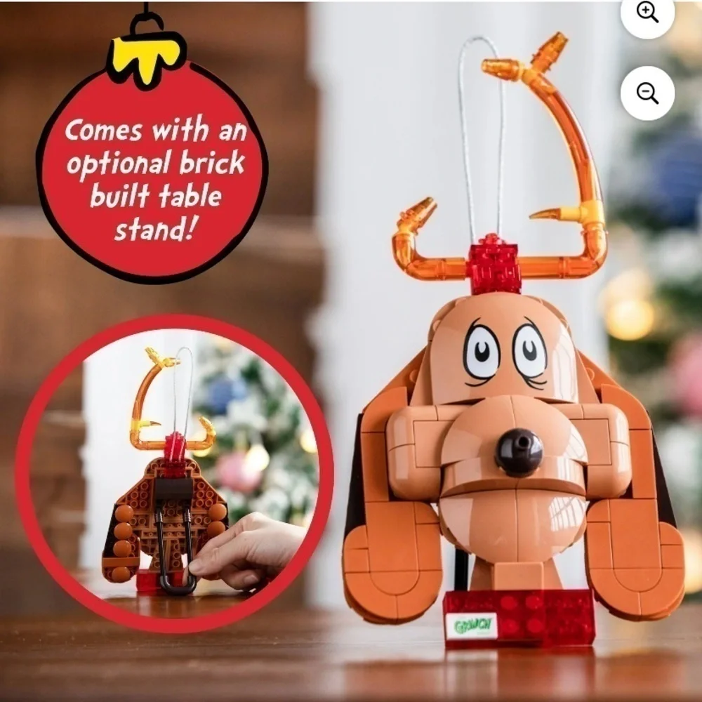The Grinch Max the Dog Brickcraft Block Building Set NEW Christmas Ornament
